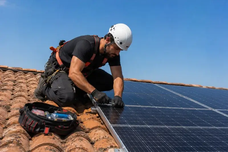 Maintenance et monitoring de panneaux solaires à Roncq